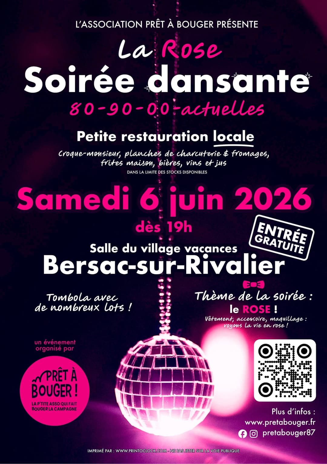 La ROSE soirée dansante Bersac 2026